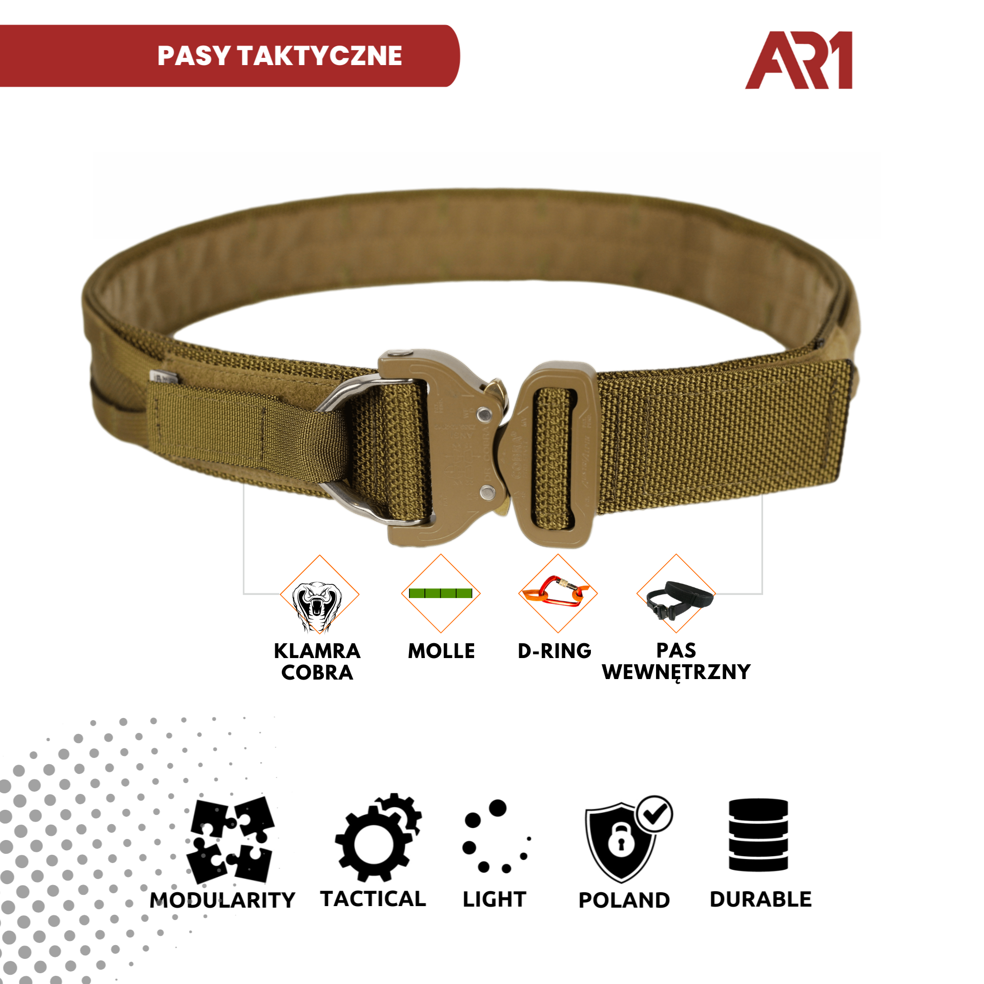 Pas Taktyczny AR TWB 2.0 KOLOR COYOTE