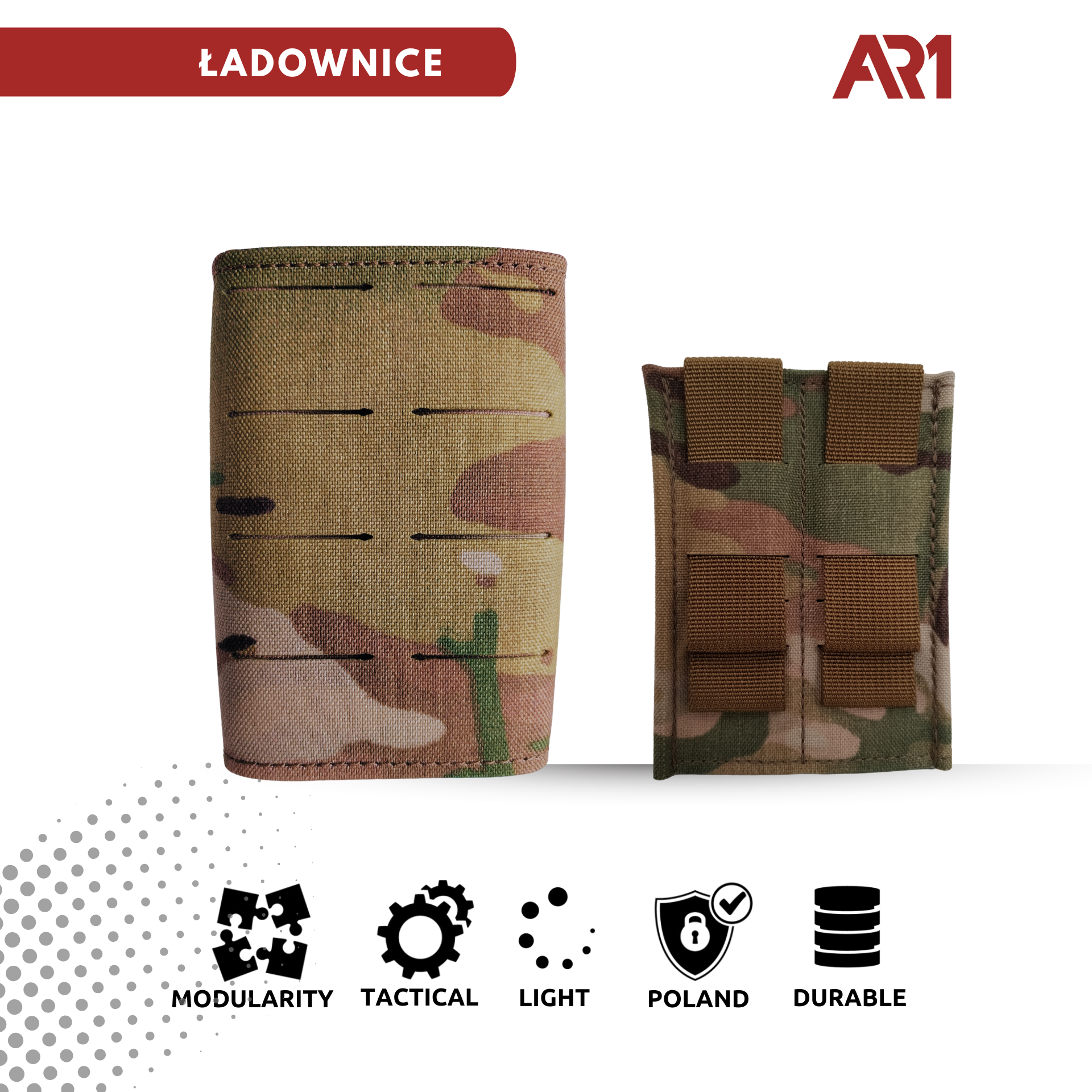 Ładownica 5.56mm/7,62x39mm SRM AR KOLOR MULICAM (Single Rifle Mag)