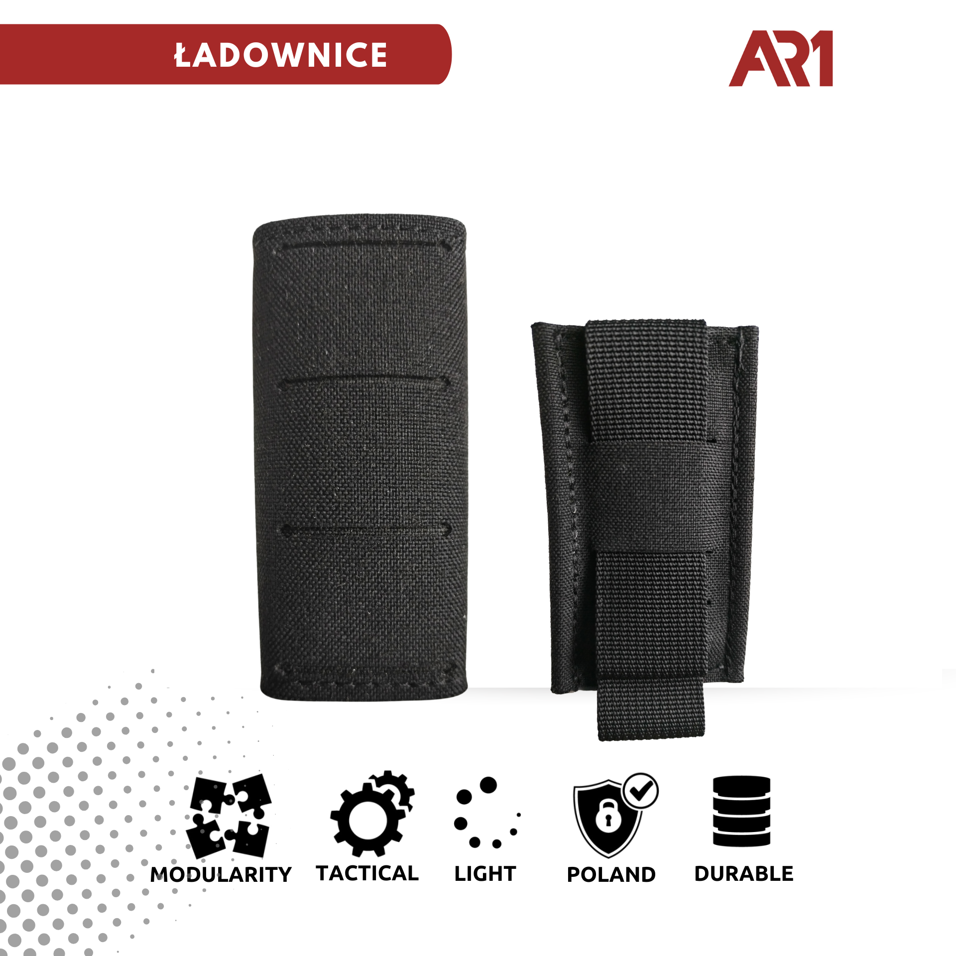 Ładownica 9mm SPM AR KOLOR BLACK (Single Pistol Mag)