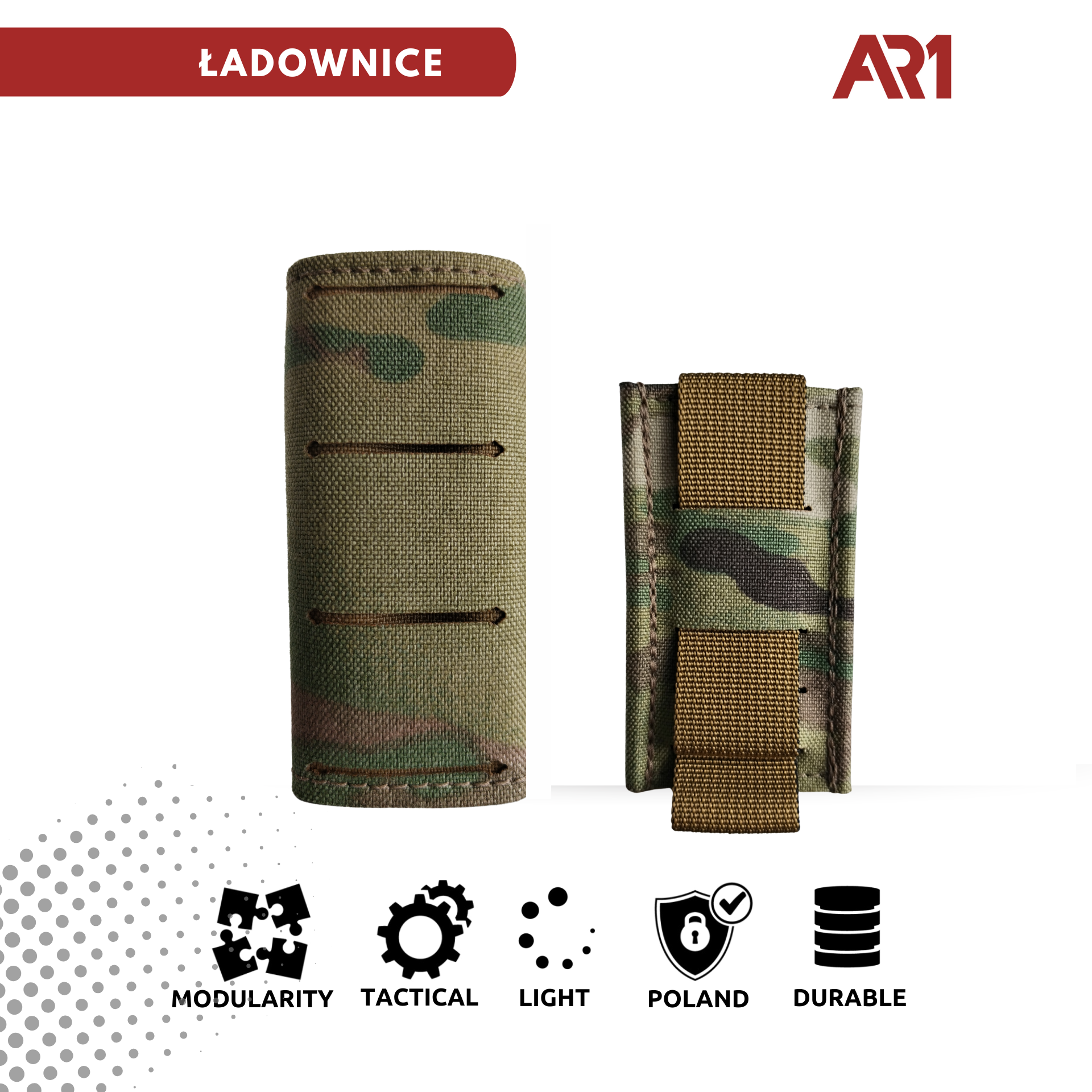 Ładownica 9mm SPM AR KOLOR MULTICAM (Single Pistol Mag)