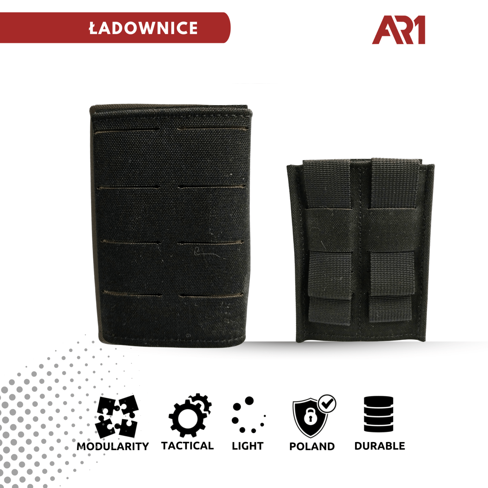 Ładownica 5.56mm/7,62x39mm SRM AR KOLOR BLACK (Single Rifle Mag)