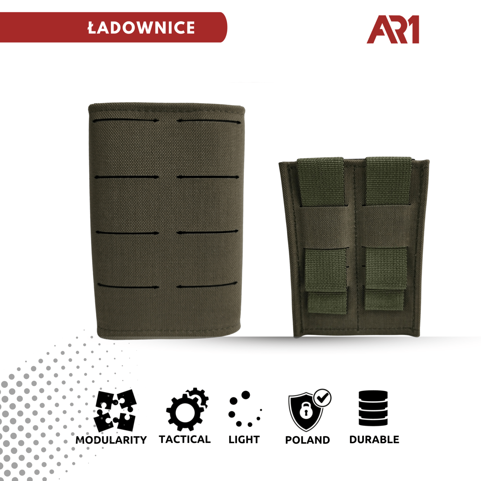 Ładownica 5.56mm/7,62x39mm SRM AR KOLOR RANGER GREEN (Single Rifle Mag)