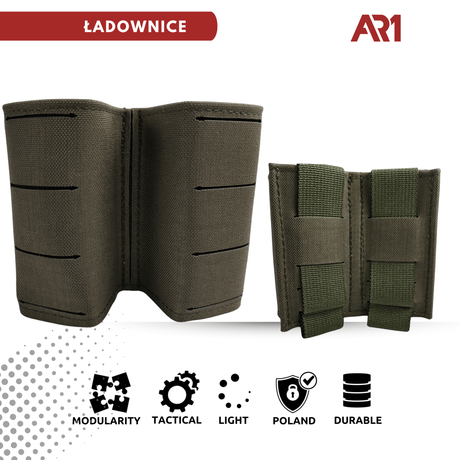 Ładownica 9mm DPM AR KOLOR RANGER GREEN (Double Pistol Mag)